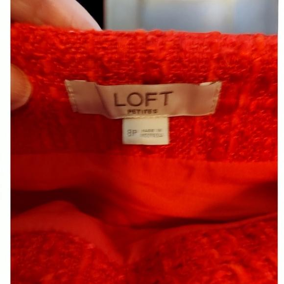 LOFT Boucle Tweed Mock Wrap Skirt - Picture 5 of 6